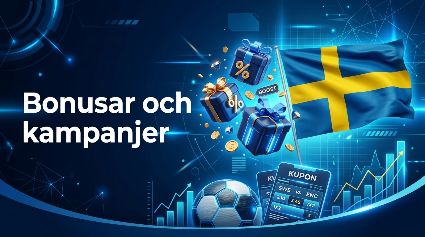 Bonusar och kampanjer hos betting utan svensk licens med välkomstbonusar, free spins, kampanjer och erbjudanden för svenska spelare